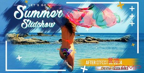 AE模板-夏天假期旅游视频幻灯片包装展示 Summer Slideshow