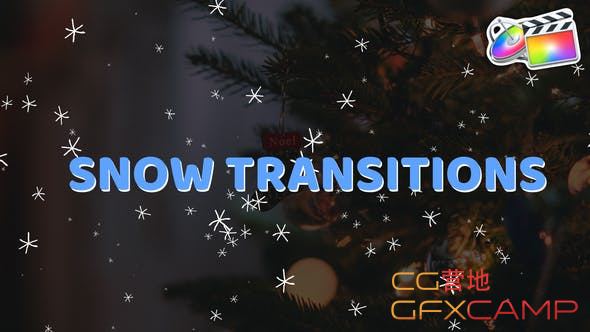 Fcpx插件 卡通下雪转场背景动画snow Transitions And Backgrounds 龋齿一号gfxcamp